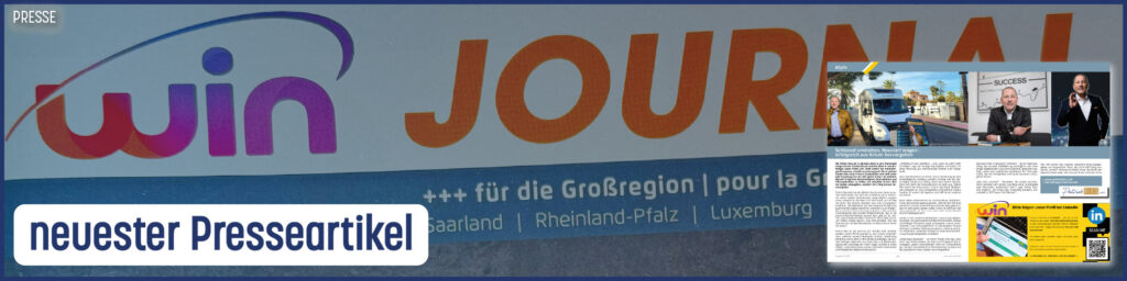 Presseartikel über Patrick Ries im Win-journal