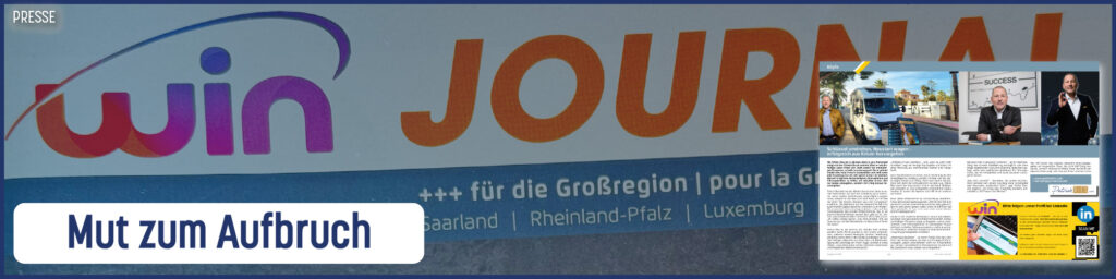 Mut zum Aufbruch - Artikel über Patrick Ries im Win-Journal April 2025
